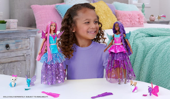 Barbie Muñeca de moda A Touch of Magic, Brooklyn con vestido con de...