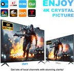 Antena de TV para Smart TV Interior, Antena Digital para Canales Locales, Soporte 4k 1080p con Base Magnética Fuerte, Recepción de Largo Alcance con Amplificador de Señal para TV Viejas/HD