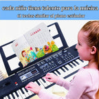 SEMART teclado Piano digital piano eléctrico portátil teclado de música electrónica de 61 teclas juguete para niños principiantes instrumentos musicales con soporte de micrófono USB regalo de