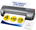 SINCHI Laminador térmico de 13 pulgadas y aplicador de lámina, 3 a 10 mil, 4 rodillos, calentamiento de 55 segundos, 18 segundos/página, apagado automático, máquina de laminación de grado comercial con 10 bolsas para oficina, escuela, manualidades y