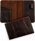 Funda de cuero genuino para diario de campo recargable A6 | 4.1 x 5.8 pulgadas hecha a mano de cuero envejecido cubierta de diario de viaje