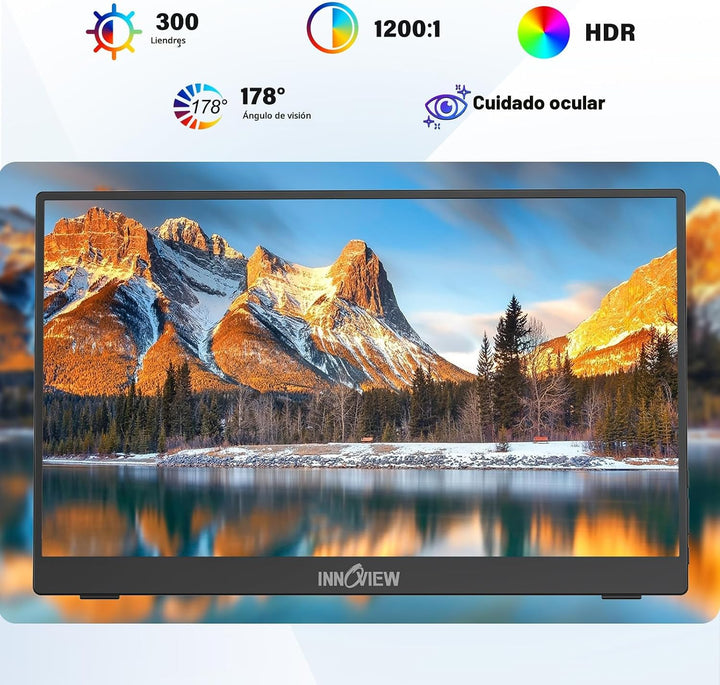 InnoView Monitor portátil de 15.6 pulgadas para portátil FHD 1080P...