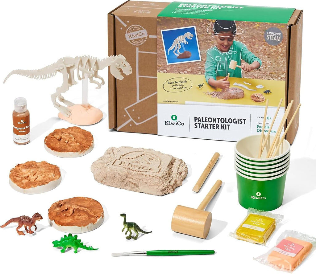 KiwiCo Dinosaur Fossil Dig Kit - Juguete de paleontología de esqueleto, para edades 6+