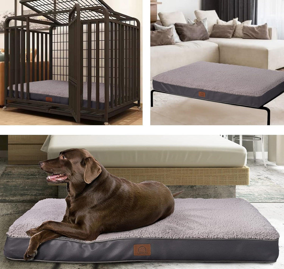 Cama ortopédica extra grande para perro, alfombrilla impermeable