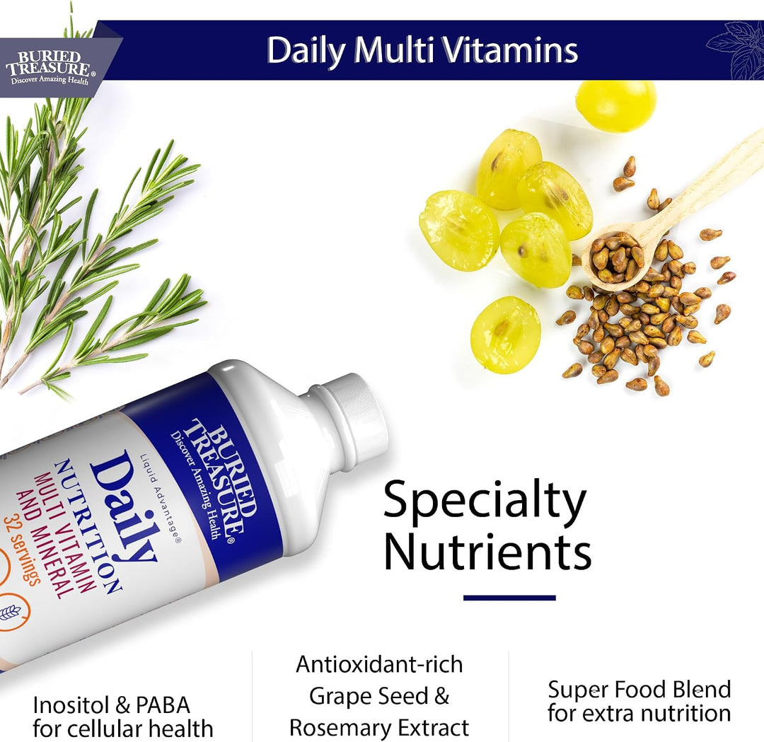 Buried Treasure Daily Nutrition Suplemento líquido multivitamínico...