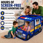 Carpa de Juego Desplegable de Policía para Niños con Botón de Sonido para Niños Pequeños, Niños, Niñas, Interiores y Exteriores – Casa de Juegos para Diversión Interactiva - Plegable, Configuración