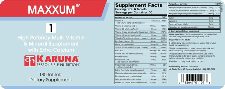 MÁXIMO 1 | 180 cápsulas vegetarianas | Fórmula multivitamínica y mi...