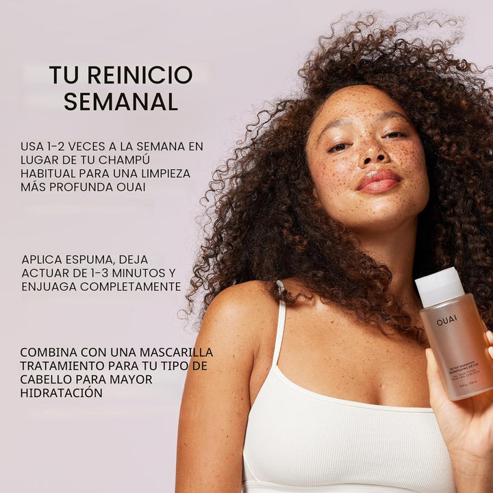 OUAI Champú Detox - Champú aclarante para eliminar acumulación, suc...