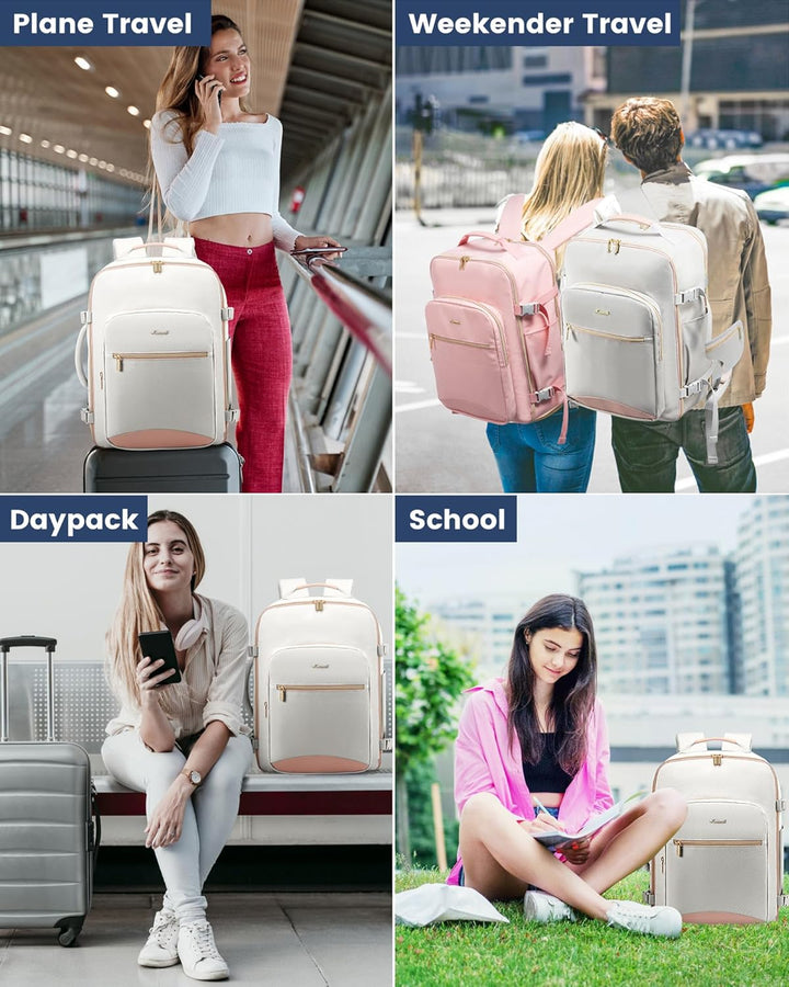 LOVEVOOK Mochila de viaje para mujer con correa para la cintura, mo...