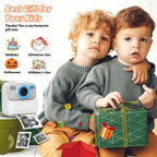 Cámaras digitales instantáneas para niños y niñas, cámara digital selfie HD de doble lente 1080P con papel de impresión y tarjeta TF, regalos de cumpleaños de Navidad, juguetes para niños pequeños y
