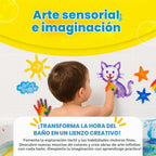 Crayola Juego de 10 piezas de pintura de dedos para bañera para niños, tubos de 3 onzas de pintura de jabón lavable, no tóxico, sin manchas, juguetes de baño para niños