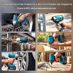 Seesii Kit combinado de llave de impacto y destornillador de impacto para
