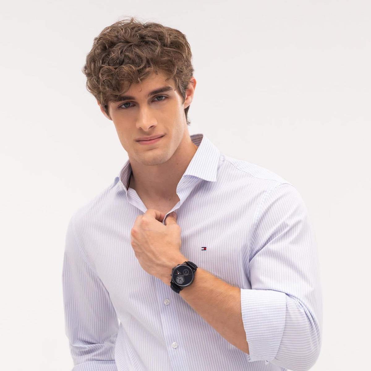 Reloj multifunción para hombre Tommy Hilfiger - Correa de piel genuina y subesfera esqueleto - Resistente al agua hasta 50 m - Reloj moderno y contemporáneo - Regalo para él 40 mm