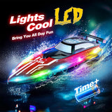 JOI MEW Barco RC para Niños con Luces LED, Barcos de Carreras de Co...