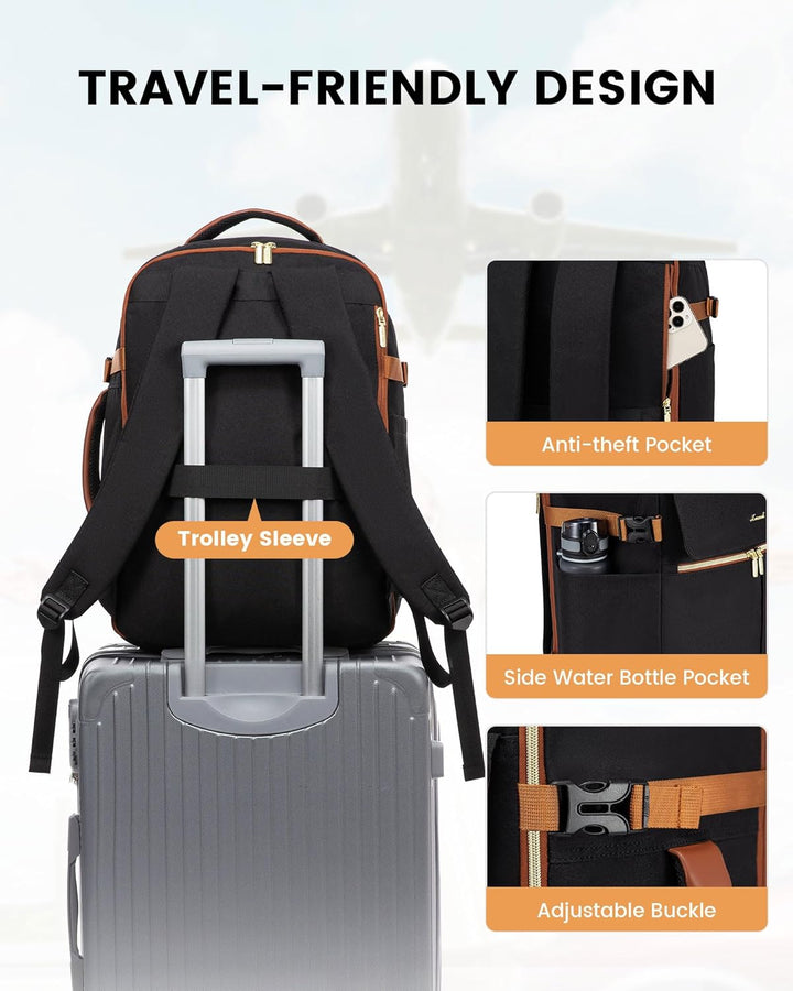 LOVEVOOK: mochila de transporte de 40L, mochila de viaje para mujer...