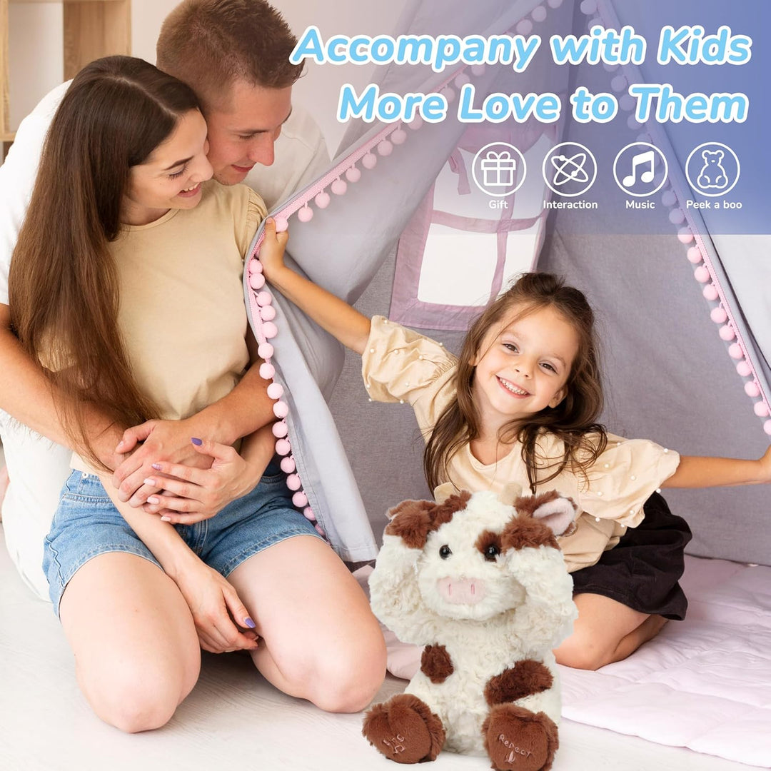 Hopearl Peek A Boo Cow interactivo repite lo que dices, diario de p...