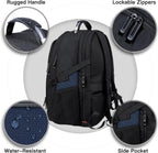 ANTERK Mochila para laptop, mochilas para laptop de 18.4 pulgadas para hombres, Azul, 18,4 pulgadas