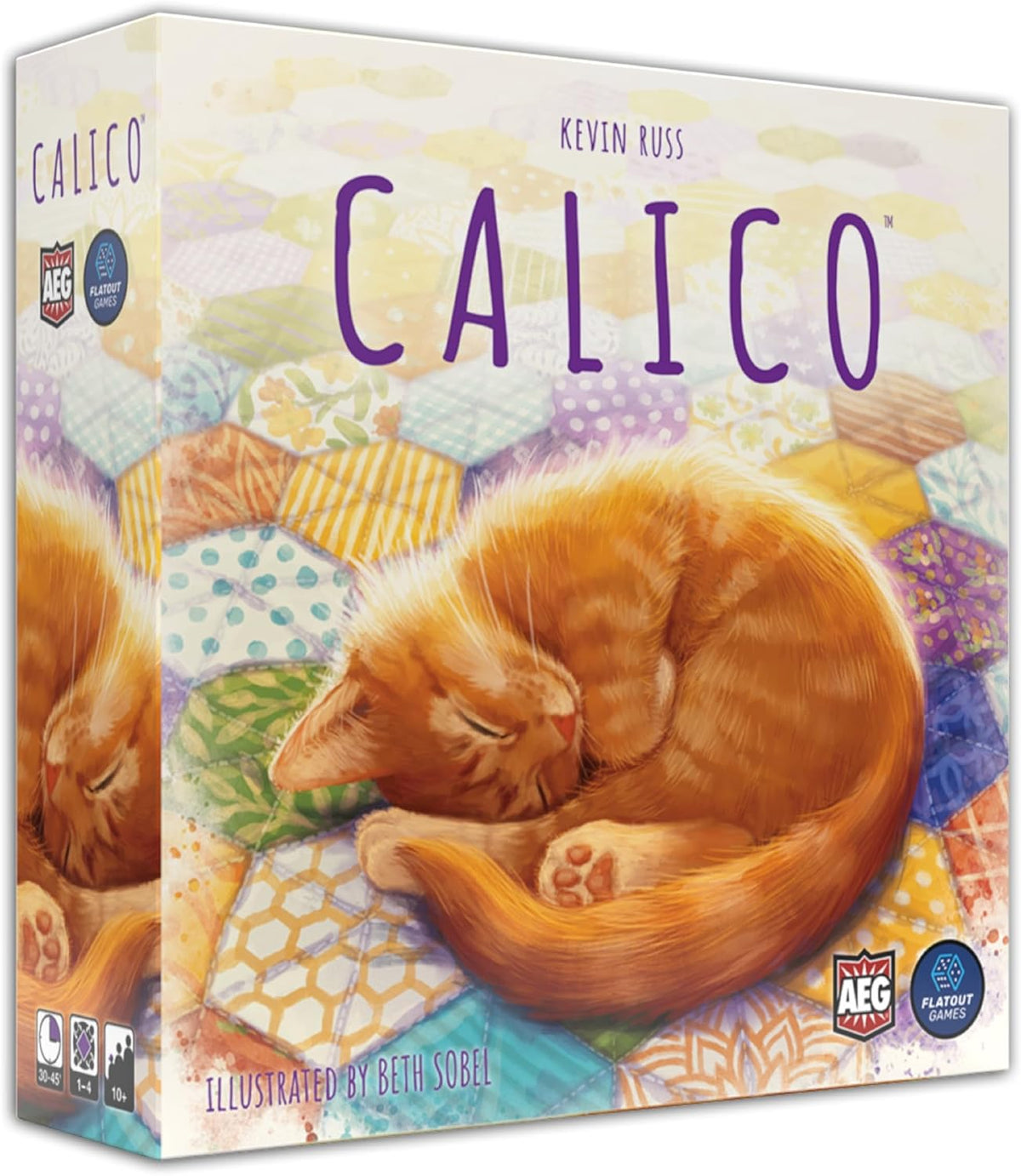AEG y Flatout Games | Calico - Juego de mesa galardonado para toda la familia | De los creadores de Cascadia | Fácil de aprender | Rápido de jugar | ¡Haz edredones y atrae gatos! | A partir de 10 años