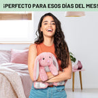 Happy Fuel - Peluche de conejo para microondas, Conejo rosa