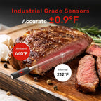 Termómetro digital inalámbrico para carne con monitoreo remoto de