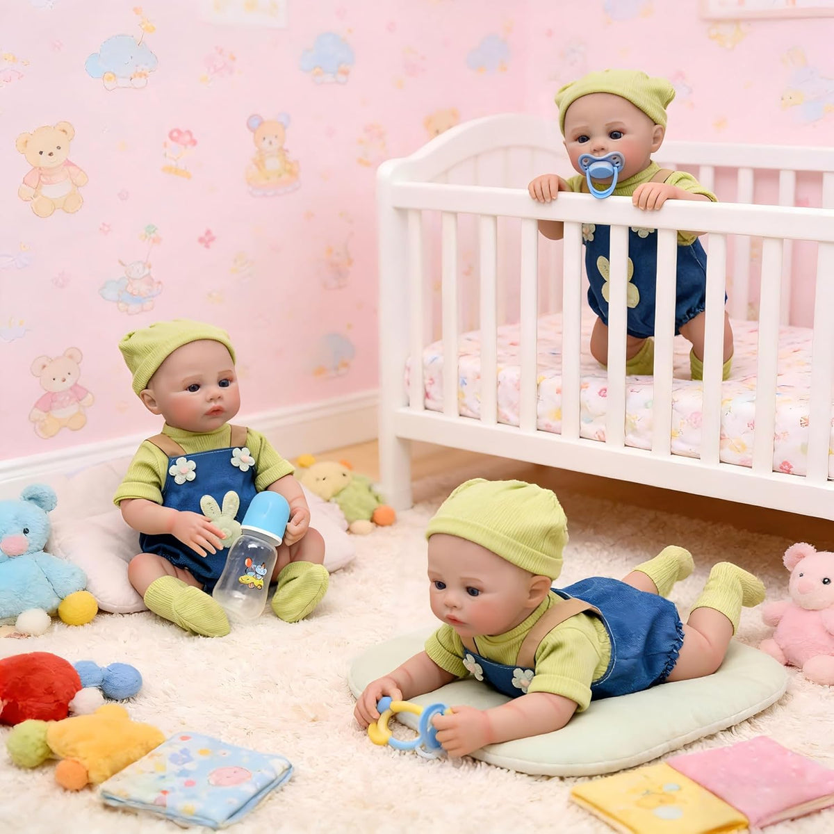 PUAMUBUA Muñecos de bebé de la vida real, muñecas realistas de bebé