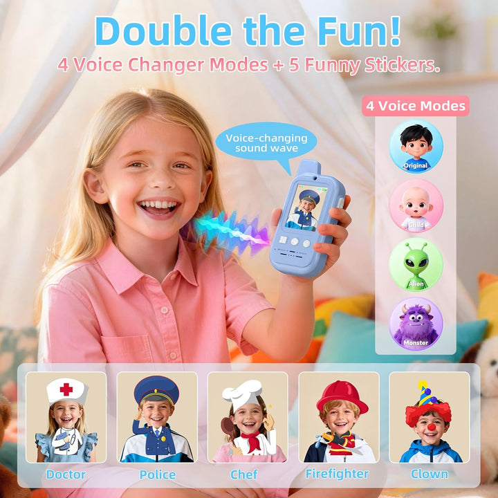 Walkie Talkies de video para niños: paquete de 2 juguetes de interc...