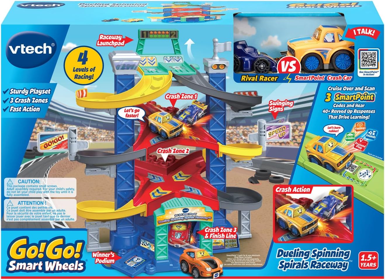 VTech Go! Go! Smart Wheels Carrera de Espirales Giratorias Duelo Pl...