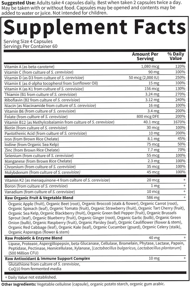 Garden of Life Multivitamínico para mujeres, Vitamin Code - Aliment...