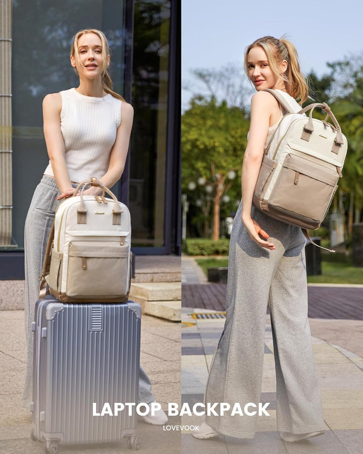 LOVEVOOK - Mochila para laptop de viaje para mujer, antirrobo, con...