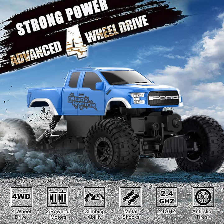 DOUBLE E Ford Raptor F150 Coche de Control Remoto 4WD Camiones Mons...