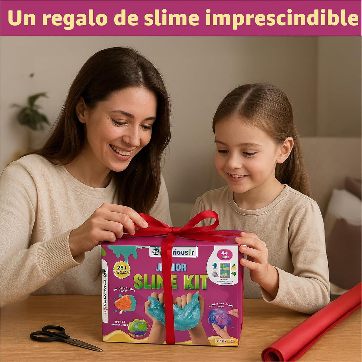 Kit de fabricación de slime para niños de más de 4 años, crea purpurina, incluye moldes