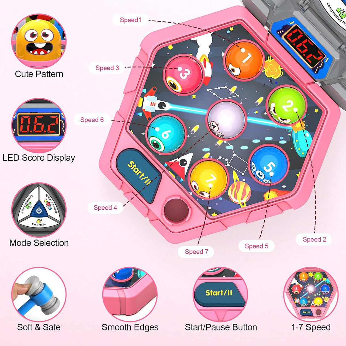 Whack Game Mole, juguetes para edades de 3 a 8 años, regalos para