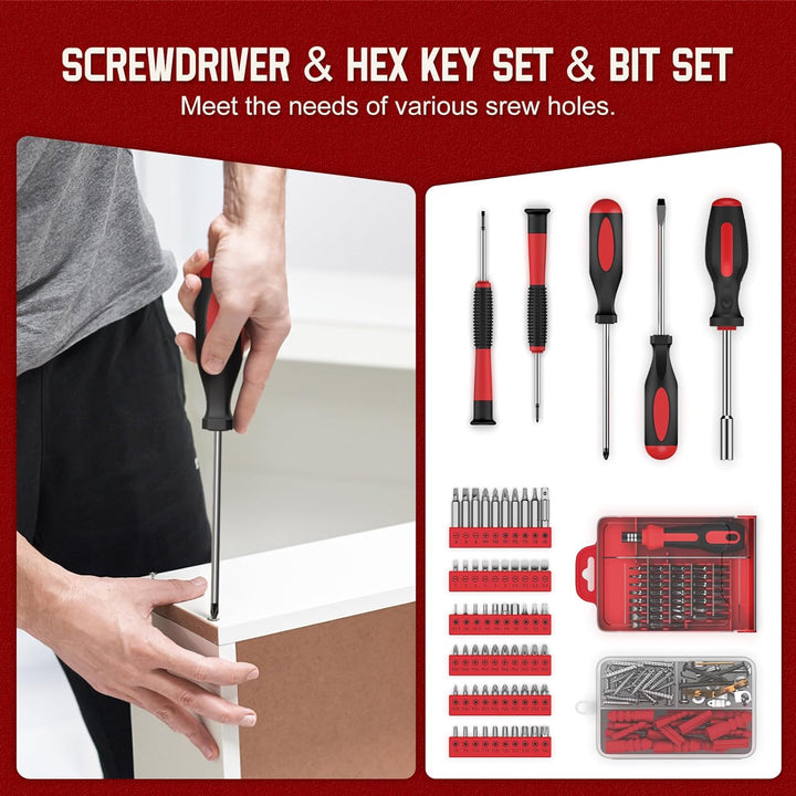 Sundpey Kit de herramientas para el hogar con cajón - Juego complet...
