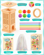 Montessori - Juego de mesa para niños de 4 a 6 años, juegos de bolas de