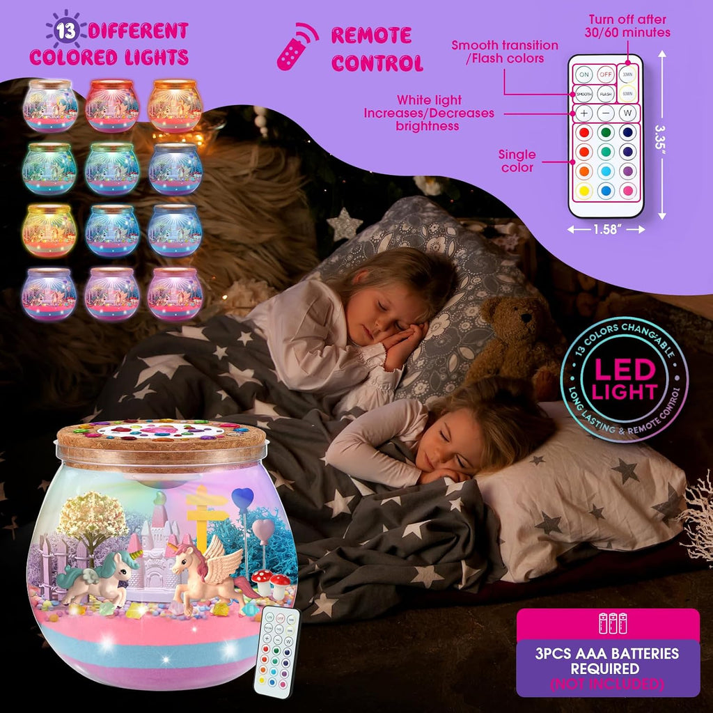 Kit de manualidades de terrario de unicornio: regalo de juguete