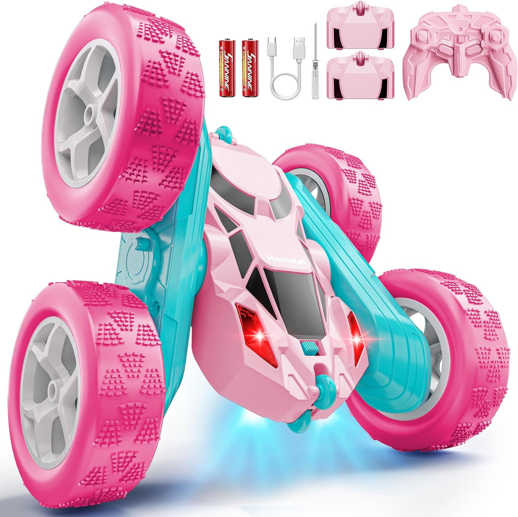 Hamdol Auto RC rosa para niñas de 6 años en adelante, Pro (USB-C & Modular Battery)