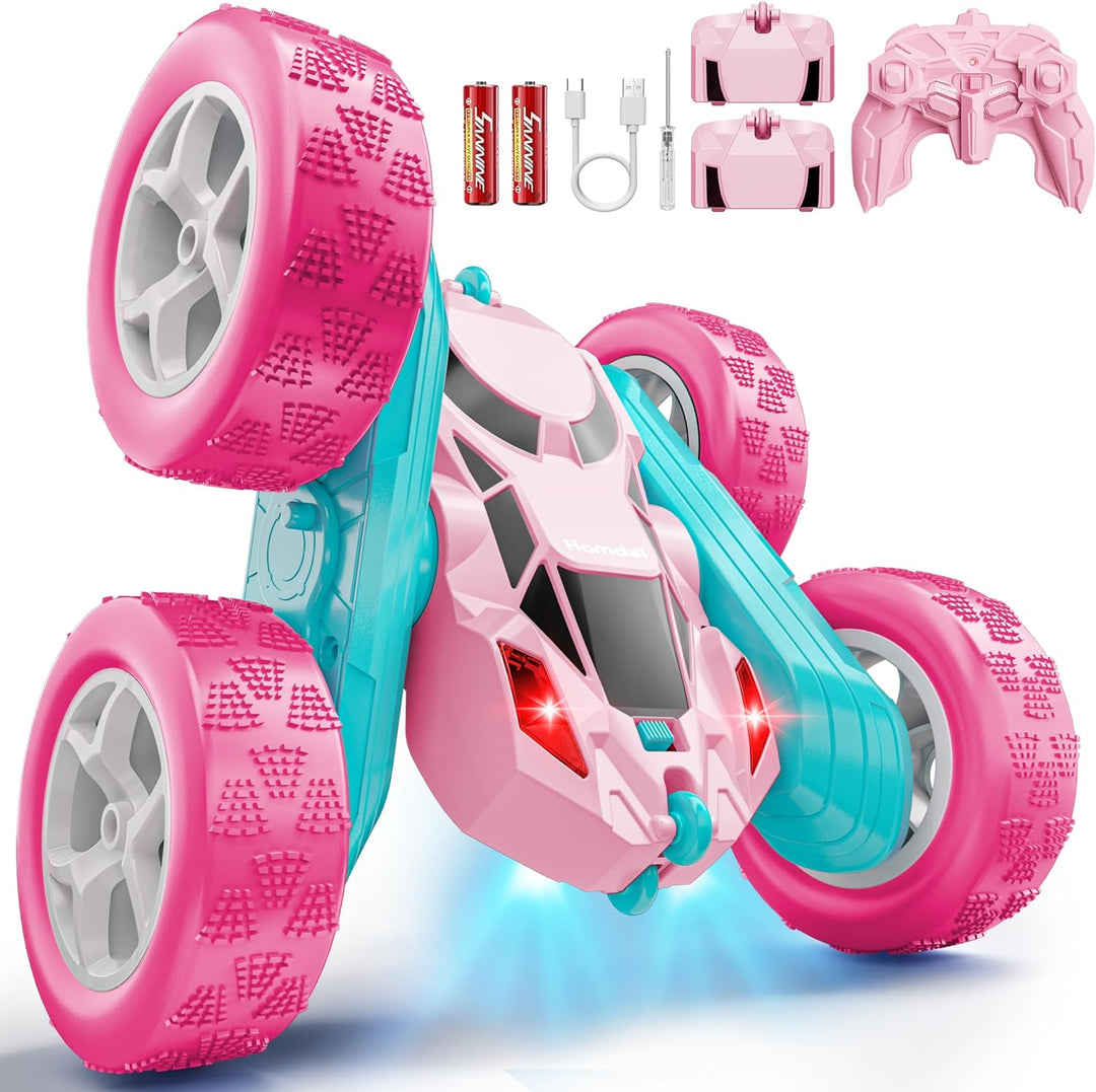Hamdol Auto RC rosa para niñas de 6 años en adelante, vehículo de c...