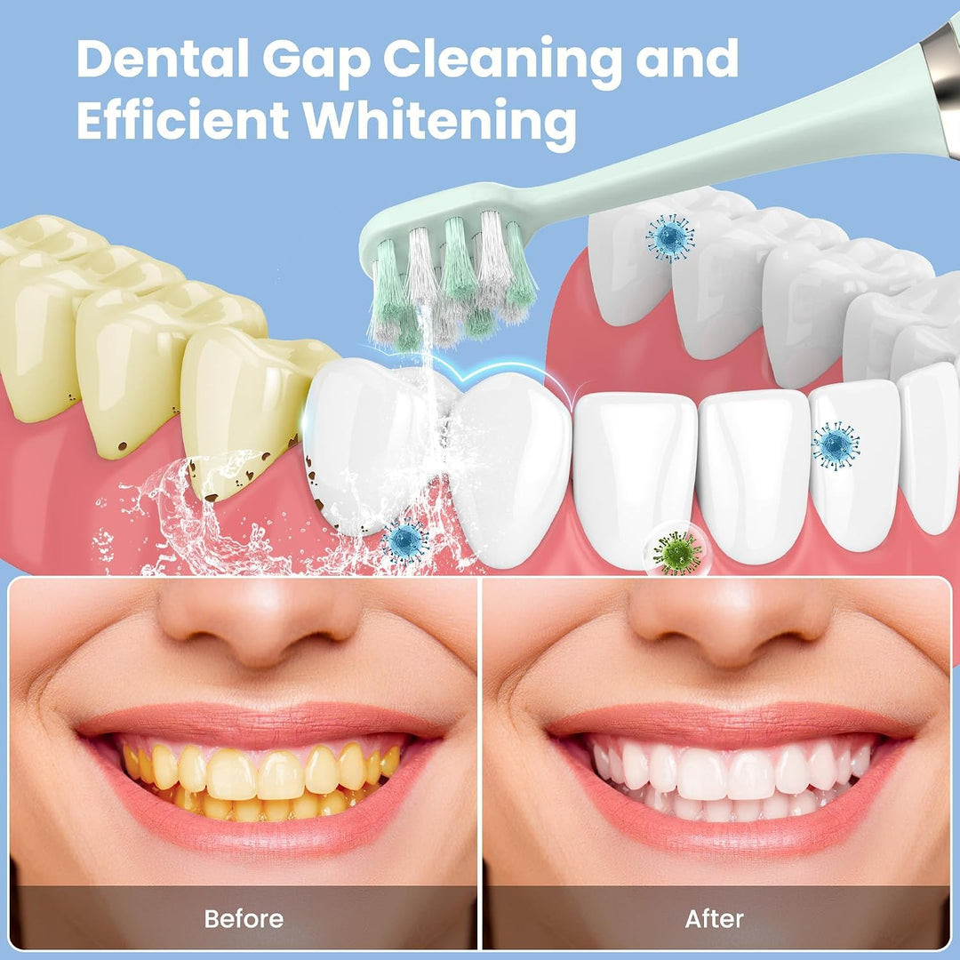 Cepillo de dientes eléctrico con hilo dental de agua, kit de limpie...