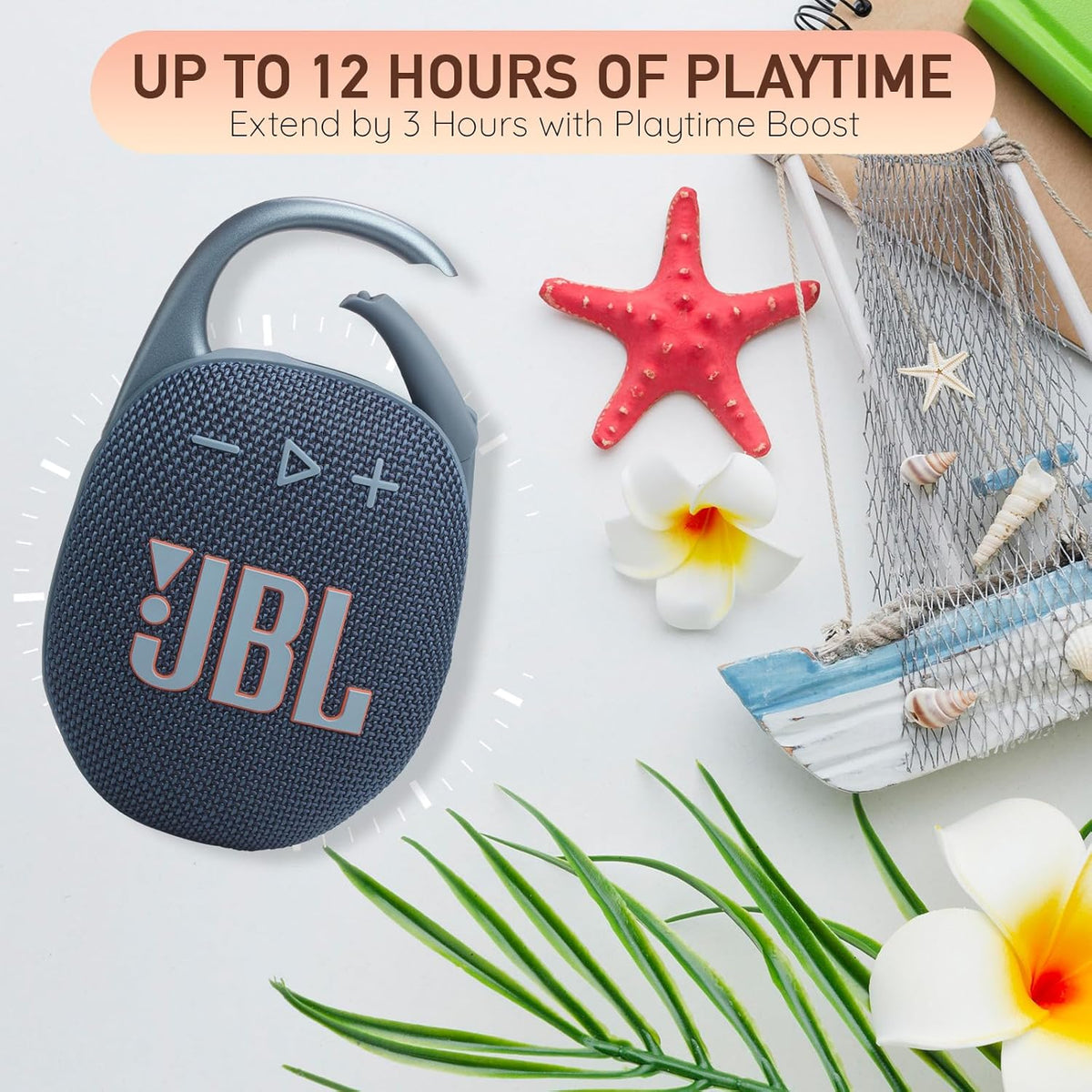 JBL Altavoz Bluetooth portátil Clip 5, IP67 impermeable y a prueba...
