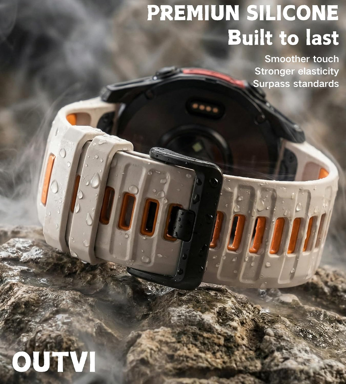 Correa deportiva suave y resistente para Garmin Fenix 5/Fenix 6/Fenix 7 de 0.866 in - QuickFit 22 correas de reloj para Garmin Fenix 8 1.850 in/Fenix 5 Plus/Fenix 6 Pro/Fenix 7 Pro Sapphire