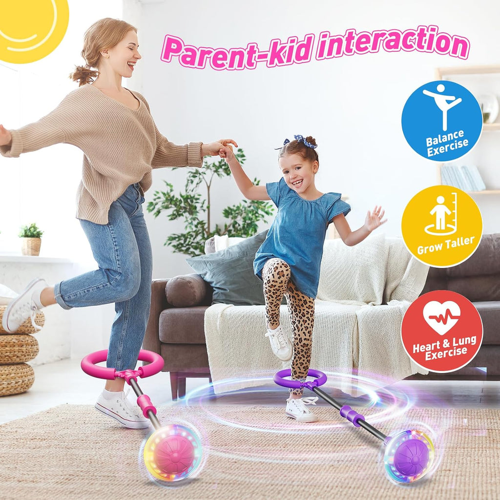 Flooyes Skip Ball para Kids, Ankle Skip Ball Toy con Counter, Timer