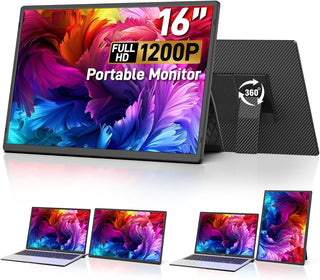 Ozirex Monitor portátil de 16 \u2033 para computadora portátil, ext...