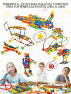 600 juguetes de construcción STEM, juguetes de constructor de paja, juegos de construcción de ingeniería de grado superior para niños, desarrolla habilidades motoras y pensamiento lógico, divertido juguete educativo ideal para regalo
