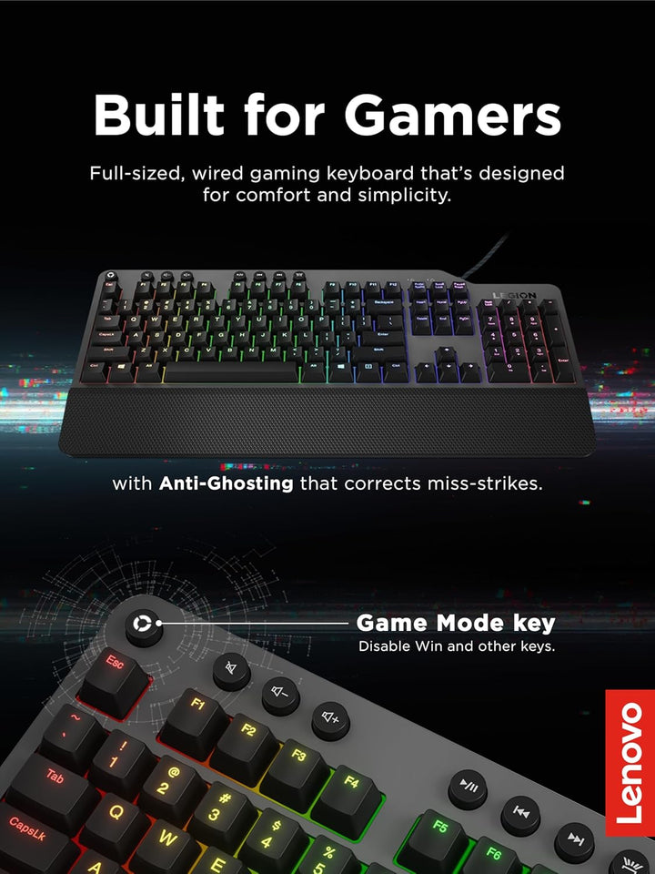 Lenovo GY40T26478 Legion K500 RGB Teclado mecánico para juegos, tec...