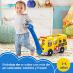 Fisher-Price Little People Autobús Escolar Grande Amarillo, Multilenguaje