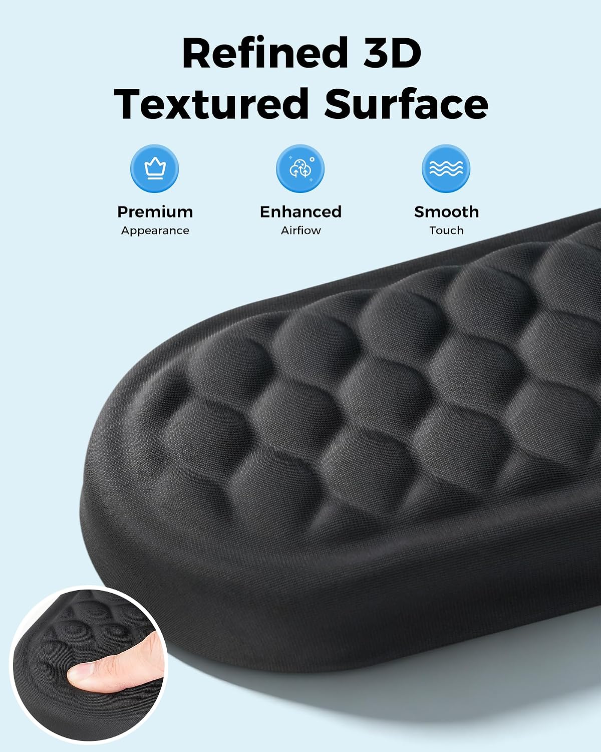 Juego de soporte ergonómico de muñeca para teclado y ratón