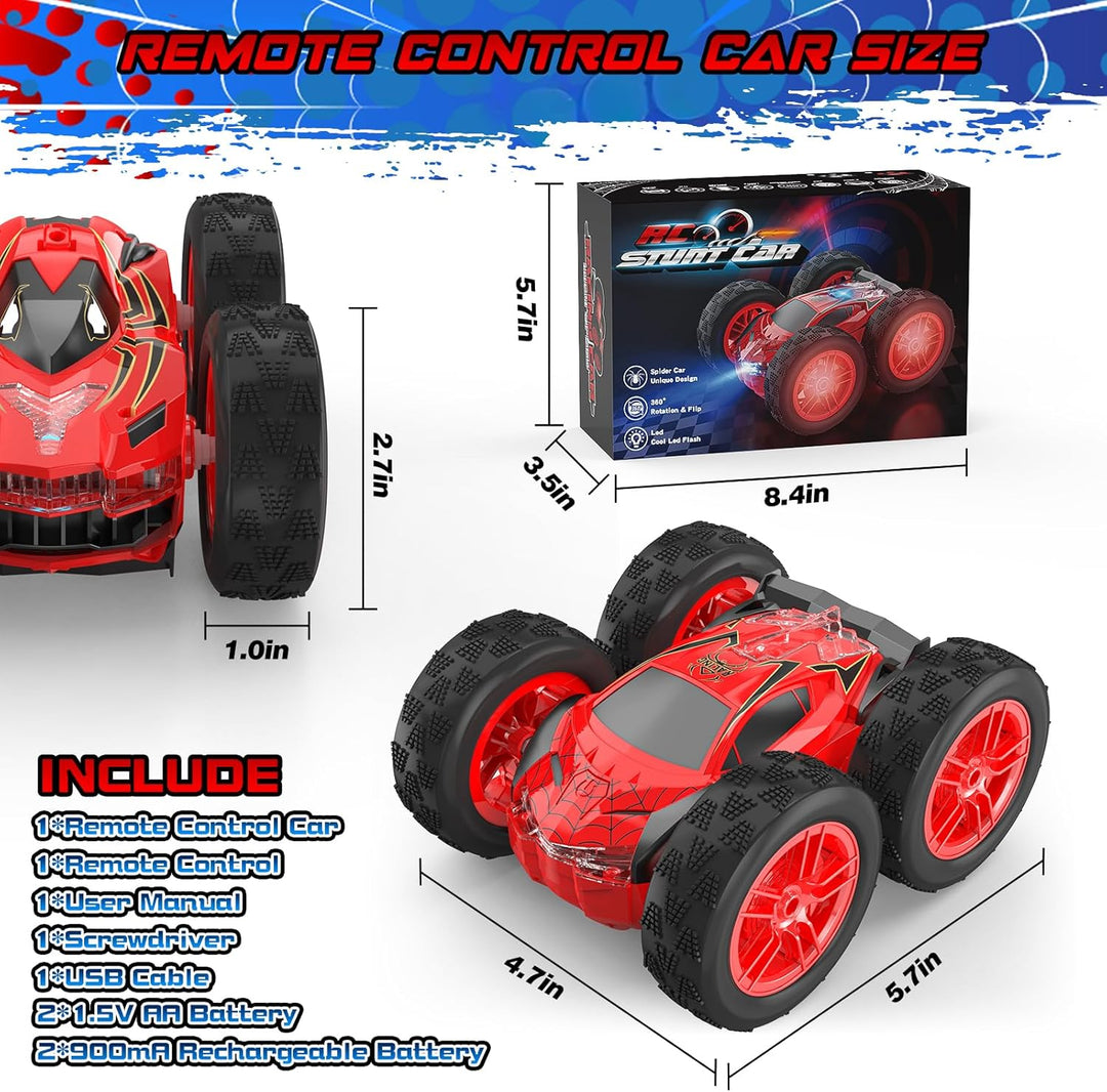 Wupuaait Auto a control remoto para niños, autos de acrobacias a co...