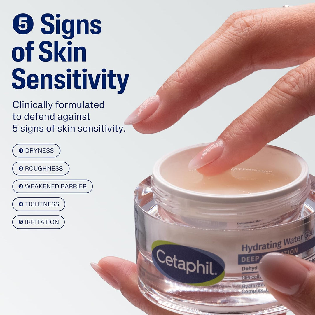 Cetaphil Gel de agua restaurador de piel de hidratación profunda co...
