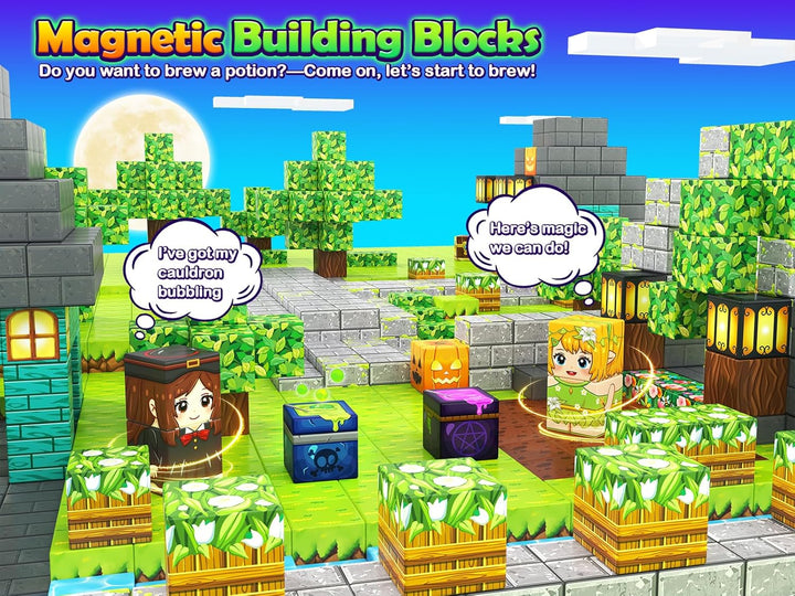 Gooidea Bloques Magnéticos - 100 Bloques de Construcción con Imanes...