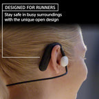 Sony Float Run - Auriculares deportivos inalámbricos Bluetooth para correr y hacer ejercicio con micrófono y resistencia al agua IPX4, WIOE610/B